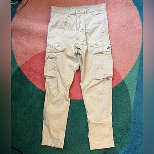 Zara Men’s dnwr Cargo Pants Khaki Beige Workwear Multi Pocket Gorpcore Utility